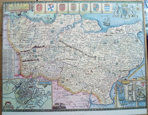 Historische landkarte von kent - historische,