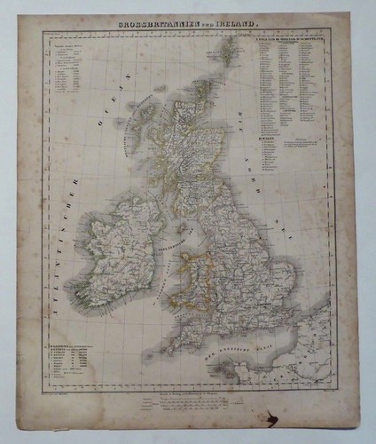 Alte landkarte großbritannien - landkarte,