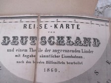 1860 Reisekarte DEUTSCHLAND