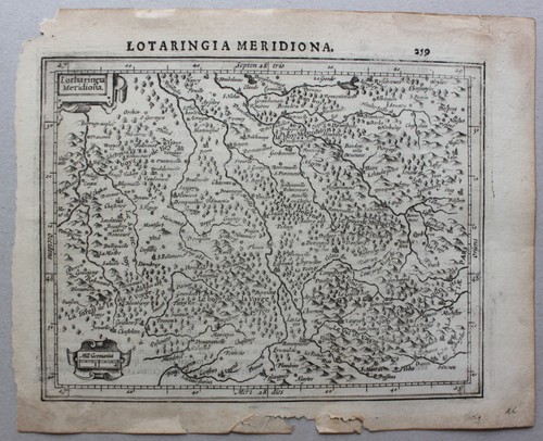 Kupferstich karte lothringen - kupferstich,