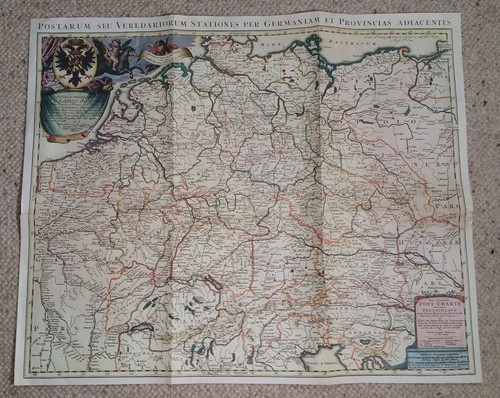 Alte postrouten karte - postrouten-karte, 1730