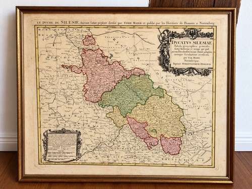Antike landkarte schlesien - schlesien, von