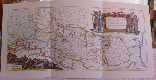 Historische landkarte donau - historische,