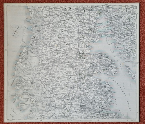 Orig landkarte schleswig 1875 - schleswig,
