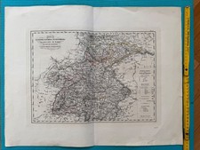 Antike Karte 1833 Sachsen