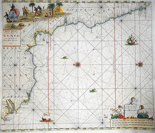 1696 westafrika seekarte cabo - westafrika,