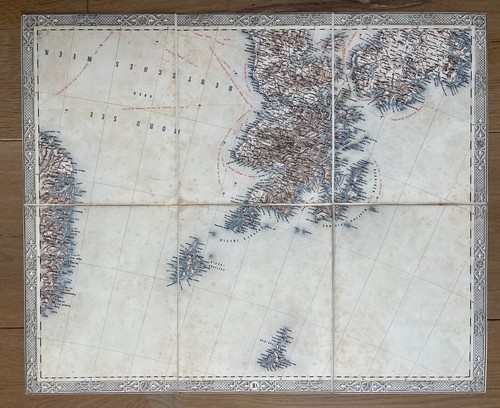 Historische landkarte nordsee - landkarte,