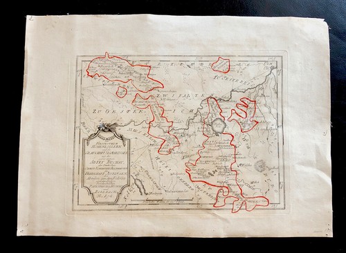 Antike landkarte sigmaringen - landkarte,