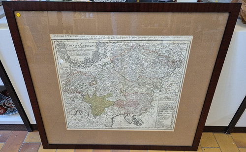 Antike landkarte datiert 1747 - antike,