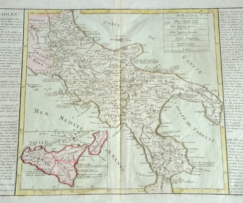 Antiker stich auf papier - auf, karte