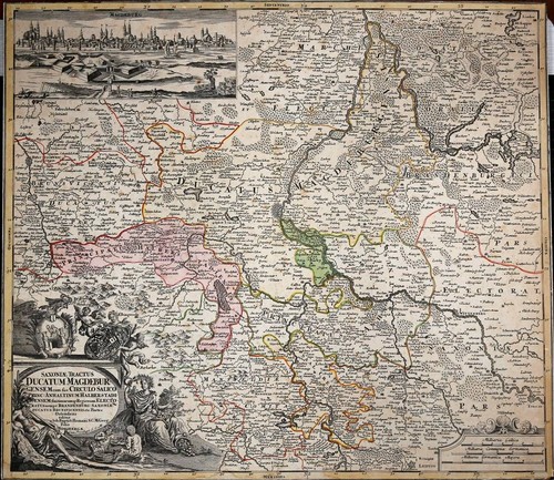 Homann landkarte magedburg - landkarte,