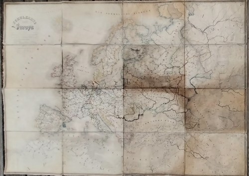 Schulkarte europa 1847 - schulkarte,