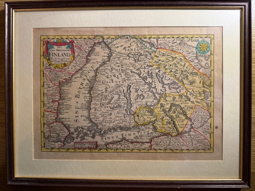 Antique map finland - antique, c.1750