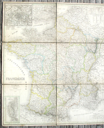 Frankreich karte von 1841 - karte,